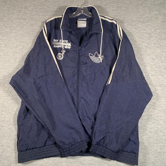 adidas Other - Vintage Adidas Track Jacket Mens Large Blue Bay State Games Celtics 90s